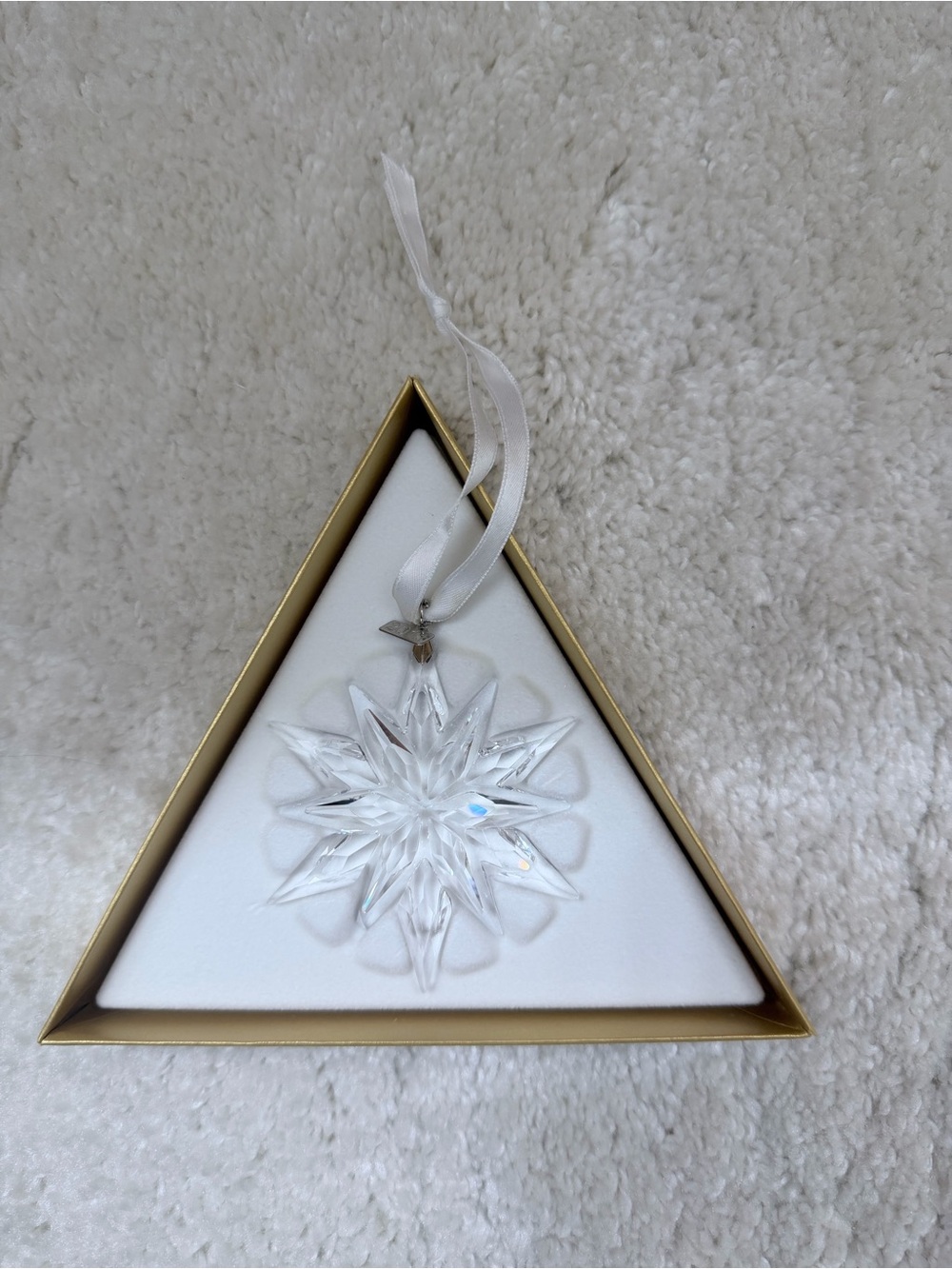 Swarovski Christmas Crystal Star Ornament  New in Box
